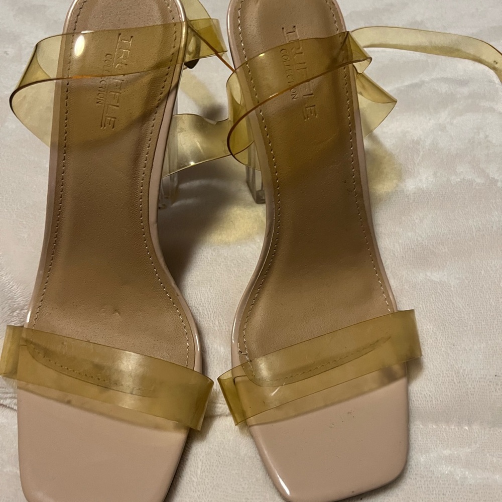 Elegant Yellow Strap Heels